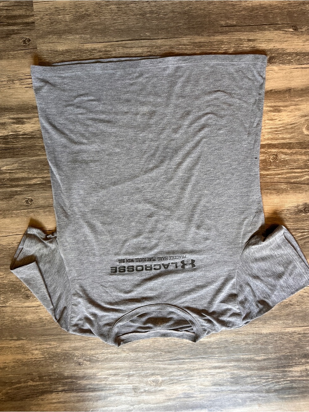 Under Armour Gray Performance Logo Tee lacrosse